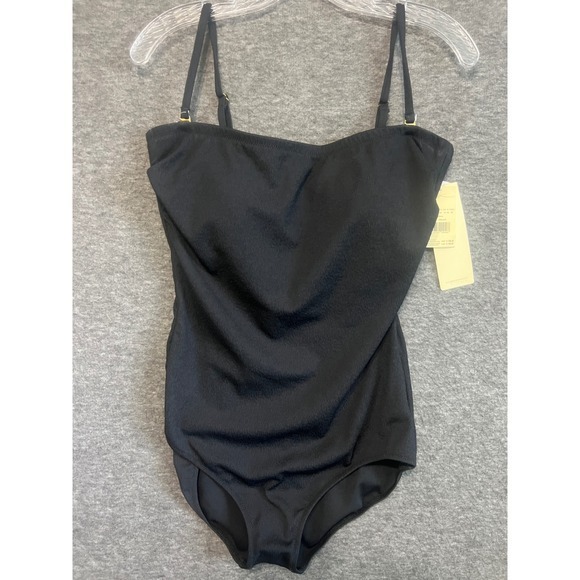 Gottex Other - Gottex Womens Black Textured One Piece Swimsuit Adjustable Straps 22EL070 Sz 16